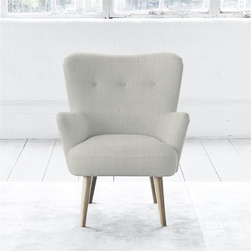 Florence Chair - Self Buttonss - Beech Leg - Conway Ecru