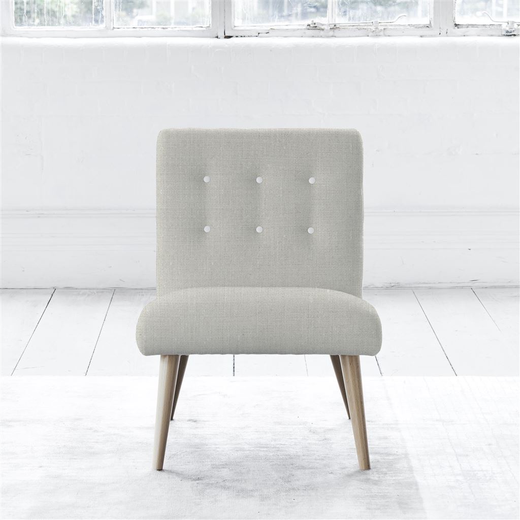 Eva Chair - White Buttonss - Beech Leg - Conway Ecru