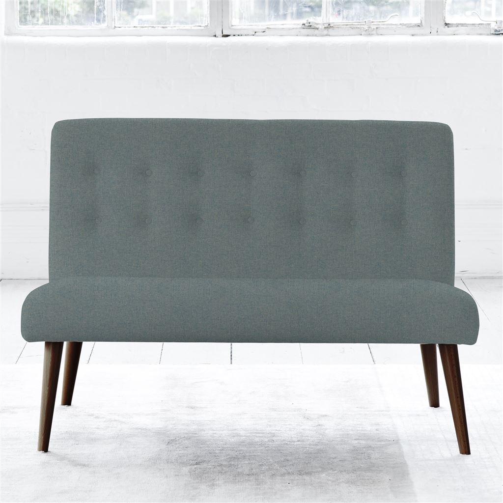 Eva Sofa - Self Buttons - Walnut Leg - Rothesay Aqua