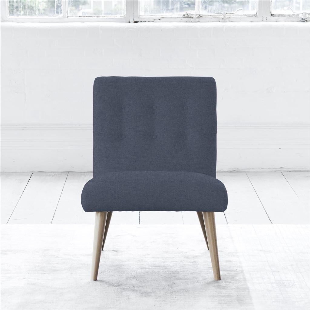 Eva Chair - Self Buttonss - Beech Leg - Rothesay Denim