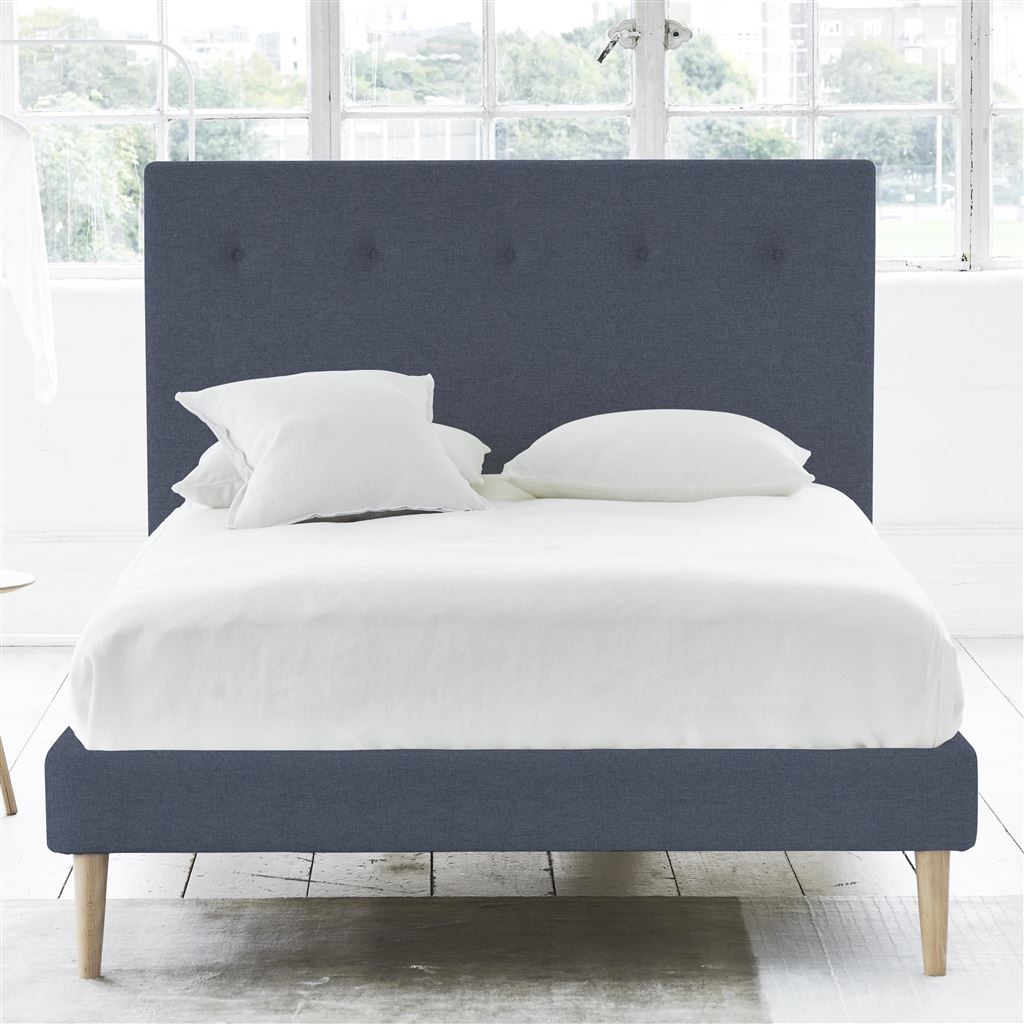 Polka Bed - Self Buttons - Single - Beech Leg - Rothesay Denim