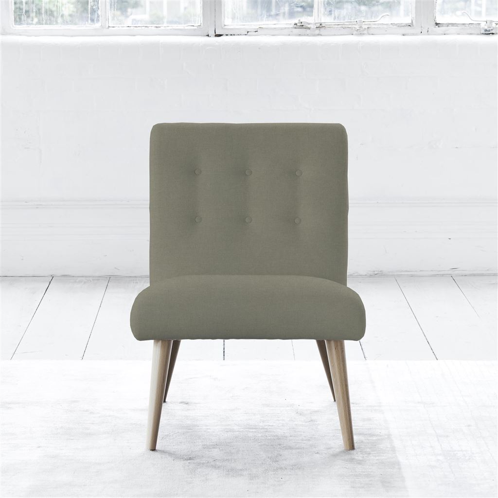 Eva Chair - Self Buttonss - Beech Leg - Rothesay Linen