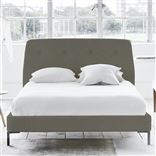 Cosmo Bed - Self Buttons - Superking - Metal Leg - Rothesay Pumice