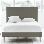 Square Bed - Superking - Beech Leg - Rothesay Pumice