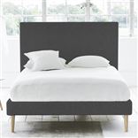 Square Bed - Superking - Beech Leg - Rothesay Smoke