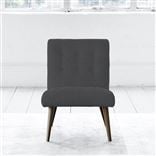 Eva Chair - Self Buttonss - Walnut Leg - Rothesay Smoke