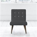 Eva Chair - White Buttonss - Walnut Leg - Rothesay Smoke