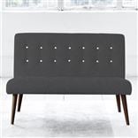 Eva Sofa - White Buttons - Walnut Leg - Rothesay Smoke