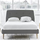 Cosmo Bed - Self Buttons - Single - Beech Leg - Rothesay Zinc