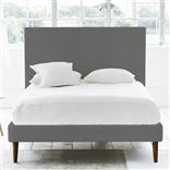 Square Bed - Superking - Walnut Leg - Rothesay Zinc