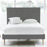 Polka Bed - Self Buttons - Superking - Beech Leg - Rothesay Zinc