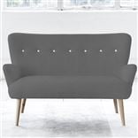 Florence Sofa - White Buttons - Beech Leg - Rothesay Zinc