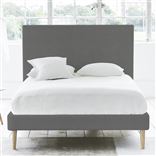 Square Bed - Superking - Beech Leg - Rothesay Zinc