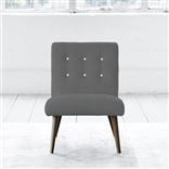 Eva Chair - White Buttonss - Walnut Leg - Rothesay Zinc