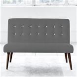 Eva Sofa - White Buttons - Walnut Leg - Rothesay Zinc