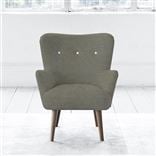Florence Chair - White Buttonss - Walnut Leg - Zaragoza Driftwood