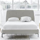 Cosmo Bed - White Buttons - Single - Metal Leg - Zaragoza Eggshell