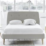 Cosmo Bed - Self Buttons - Superking - Beech Leg - Zaragoza Eggshell