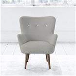 Florence Chair - White Buttonss - Walnut Leg - Zaragoza Eggshell
