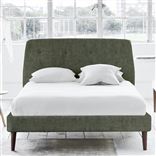Cosmo Bed - Self Buttons - Superking - Walnut Leg - Zaragoza Fern