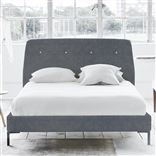 Cosmo Bed - White Buttons - Superking - Metal Leg - Zaragoza Mist