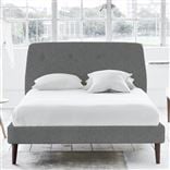 Cosmo Bed - Self Buttons - Superking - Walnut Leg - Zaragoza Zinc