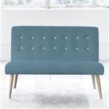 Eva 2 Seater - White Buttons - Beech Leg - Brera Lino Ocean