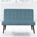 Eva 2 Seater - White Buttons - Walnut Leg - Brera Lino Ocean