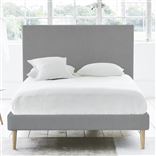 Square Bed - Single - Beech Leg - Cassia Zinc