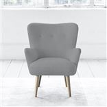 Florence Chair - Self Buttons - Beech Leg - Cassia Zinc