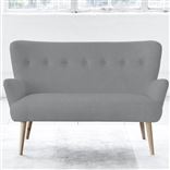 Florence 2 Seater - Self Buttons - Beech Leg - Cassia Zinc