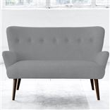 Florence 2 Seater - Self Buttons - Walnut Leg - Cassia Zinc