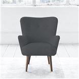 Florence Chair - Self Buttons - Walnut Leg - Cassia Granite