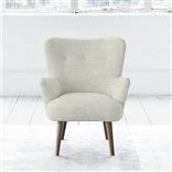 Florence Chair - Self Buttons - Walnut Leg - Brera Lino Natural