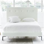 Polka Bed - White Buttons - Superking - Metal Leg - Brera Lino Oyster