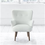 Florence Chair - Self Buttons - Walnut Leg - Brera Lino Oyster