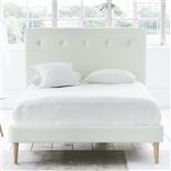 Polka Bed - White Buttons - Superking - Beech Leg - Brera Lino Oyster