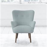 Florence Chair - Self Buttons - Walnut Leg - Brera Lino Duck Egg