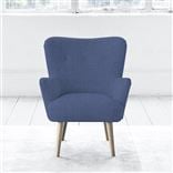 Florence Chair - Self Buttons - Beech Leg - Brera Lino Marine