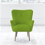 Florence Chair - Self Buttons - Beech Leg - Brera Lino Leaf