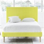 Square Bed - Superking - Beech Leg - Brera Lino Alchemilla