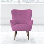 Florence Chair - Self Buttons - Walnut Leg - Brera Lino Peony
