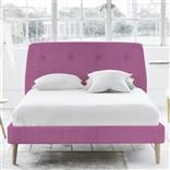 Cosmo Bed - Self Buttons - Superking - Beech Leg - Brera Lino Peony