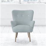 Florence Chair - White Buttons - Beech Leg - Brera Lino Lapis