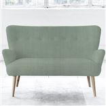 Florence 2 Seater - Self Buttons - Beech Leg - Brera Lino Jade