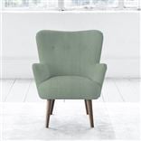 Florence Chair - Self Buttons - Walnut Leg - Brera Lino Jade