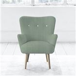 Florence Chair - White Buttons - Beech Leg - Brera Lino Jade