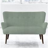 Florence 2 Seater - Self Buttons - Walnut Leg - Brera Lino Jade