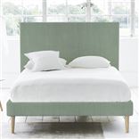 Square Bed - Superking - Beech Leg - Brera Lino Jade