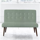 Eva 2 Seater - White Buttons - Walnut Leg - Brera Lino Jade